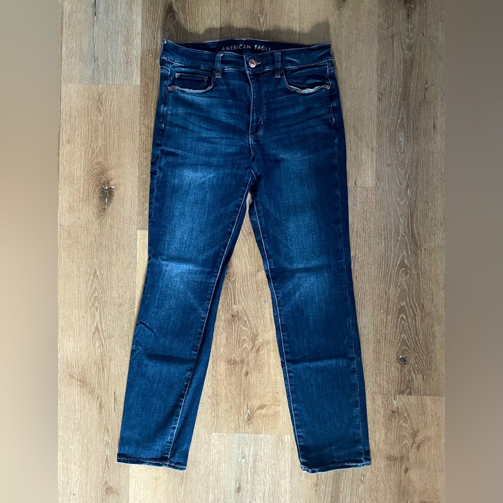 American Eagle Ne(x)t Level Stretch Hi Rise Skinny Jeans, Dark Wash